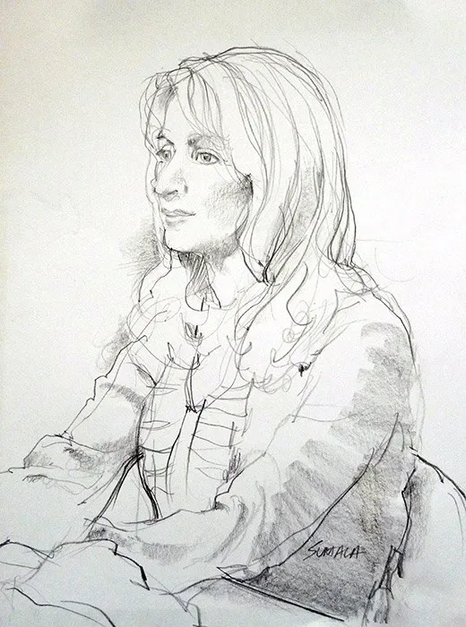 Pencil Portrait, pencil on paper, 2013