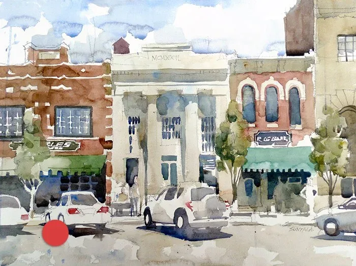 Berea Triangle, watercolor on paper, 2013
