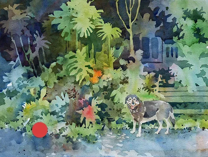 Amos of Gardenview 1, watercolor on paper, 2013