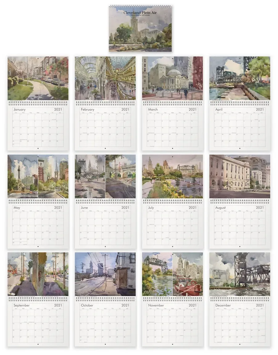 2021 Plein Air Cleveland Calendar, view 2