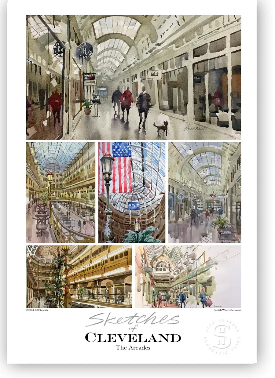 Sketches of Cleveland The Arcades